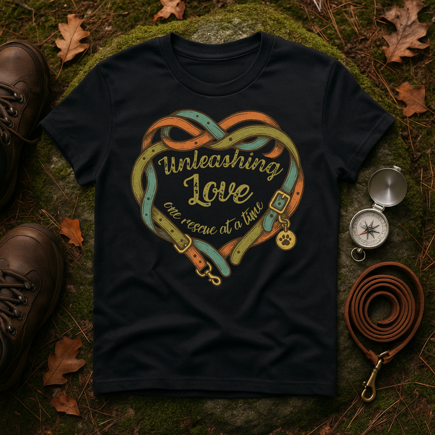 Unleashing Love Rescue Tee – Adopt Don't Shop