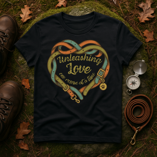 Unleashing Love Rescue Tee – Adopt Don't Shop
