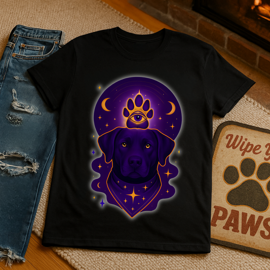 Mystical Animal T-Shirt, Celestial Shirt, Astrology Tee, Gift for Dog Lovers, Unique Graphic Apparel
