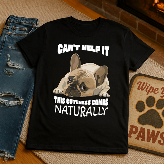 French Bulldog Cute Shirt - Can’t Help It Funny Dog Tee, Pet Owner Gift, Animal Lover Apparel, Casual Everyday Wear