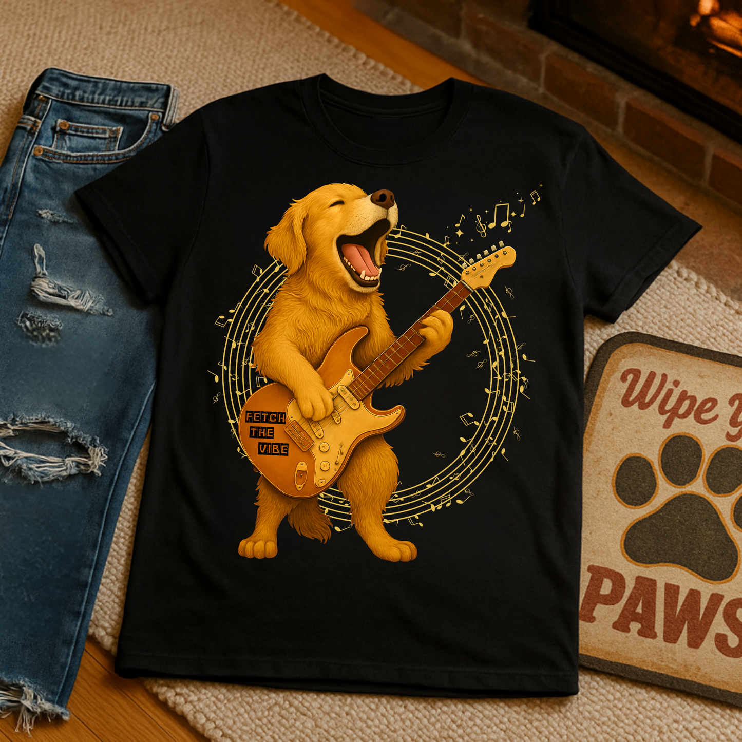 Rocking Golden Retriever Guitar Shirt – Funny Dog Music Tee  | Funny Pet Lover Gift, Music Lover Tee, Dog Lover Shirt, Fun Birthday Idea, Animal Art Clothing