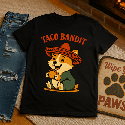Taco Bandit Unisex Softstyle T-Shirt | Funny Pet Tee, Gift for Dog Lovers, Unique Casual Wear, Birthday Gift, Taco Tuesday Shirt