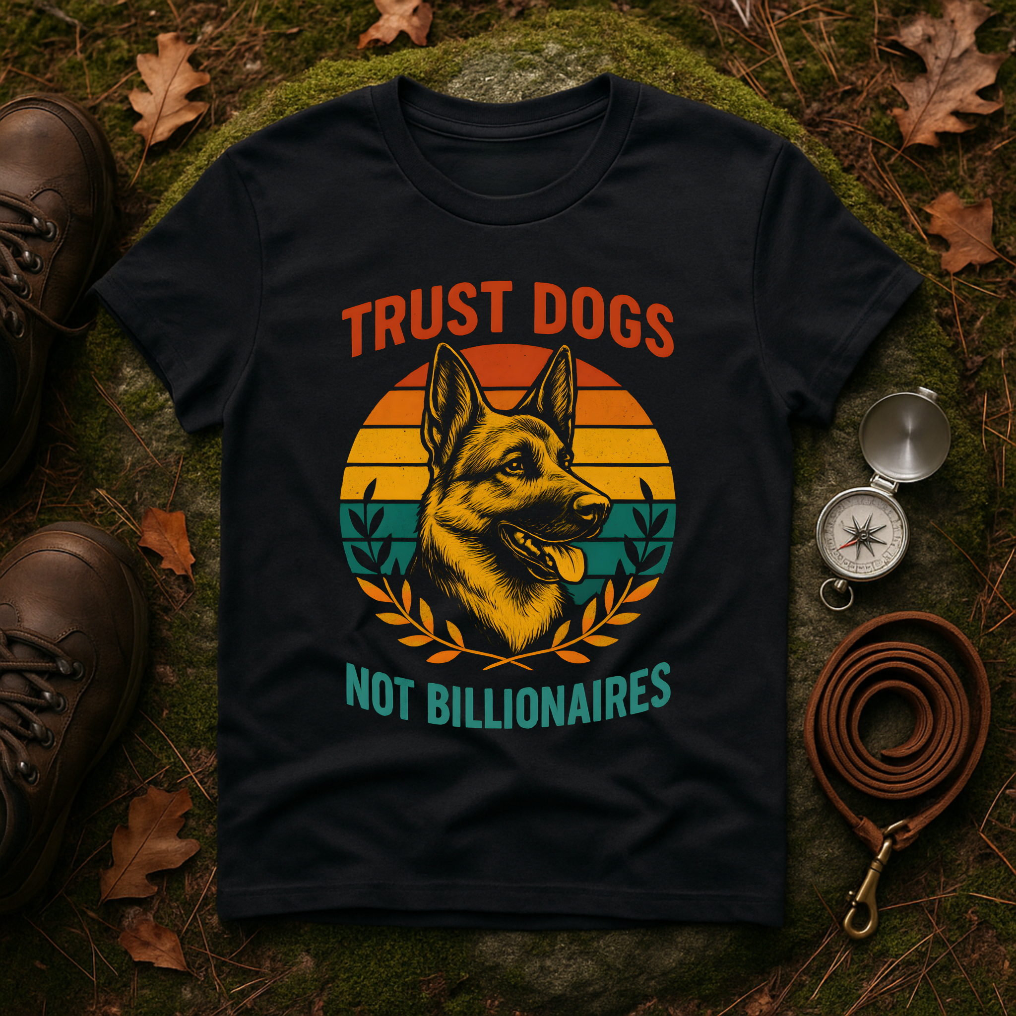 Trust Dogs Not Billionaires (German Shepard) T-Shirt