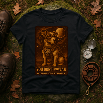 Intergalactic Explorer Dog T-Shirt, Cute Pet Tee, Gift for Dog Lovers, Space-themed Apparel, Fun Graphic Tee, Unisex Softstyle Tee