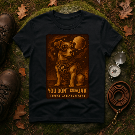 Intergalactic Explorer Dog T-Shirt, Cute Pet Tee, Gift for Dog Lovers, Space-themed Apparel, Fun Graphic Tee, Unisex Softstyle Tee