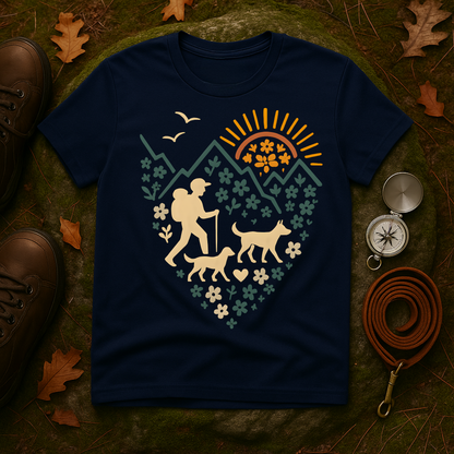Outdoor Adventure T-Shirt, Nature Lover Tee, Hiking Gift, Dog Walking Shirt, Travel Enthusiast Top, Casual Wear
