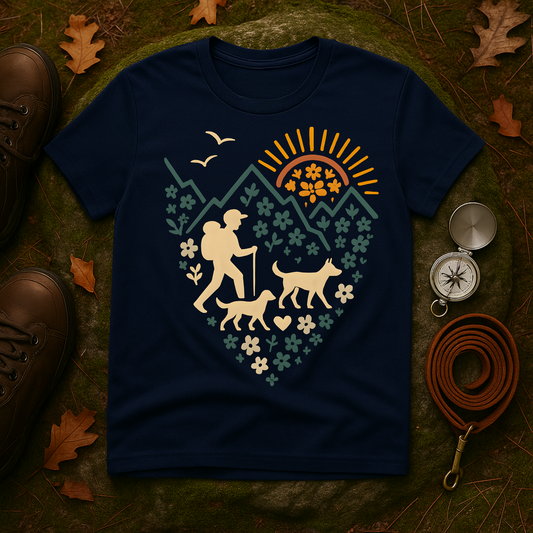 Outdoor Adventure T-Shirt, Nature Lover Tee, Hiking Gift, Dog Walking Shirt, Travel Enthusiast Top, Casual Wear