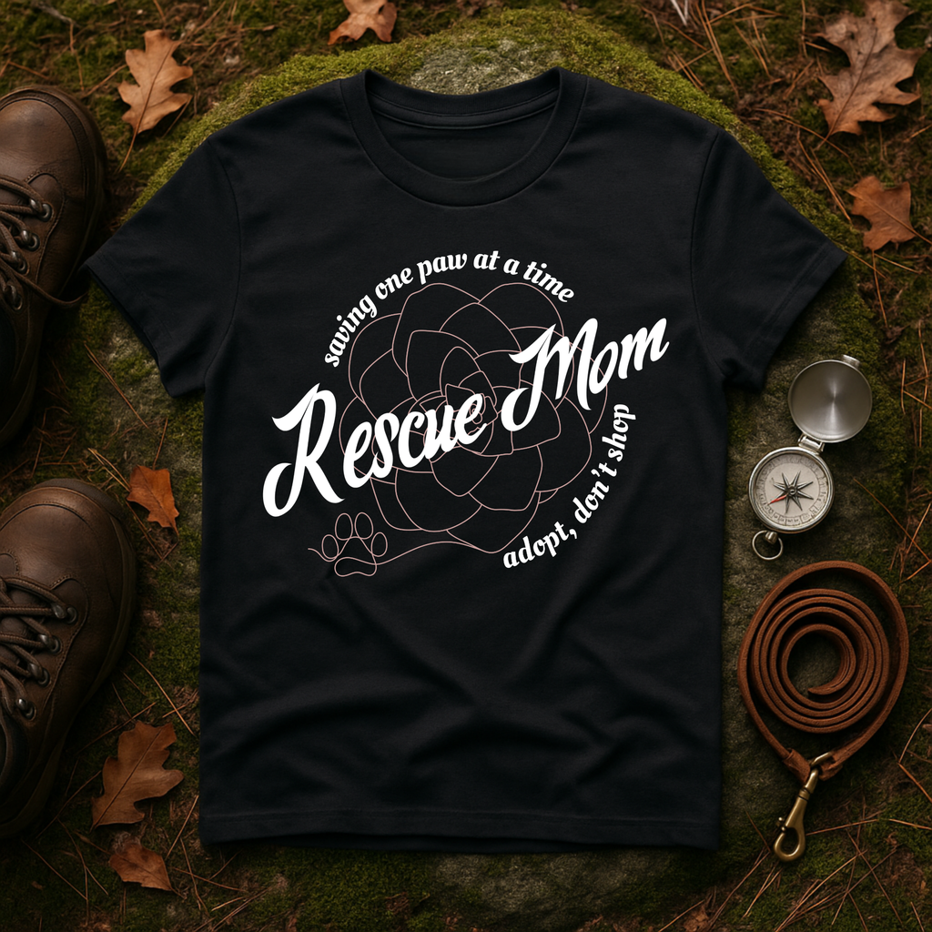 Rescue Mom One Paw at a Time T-Shirt