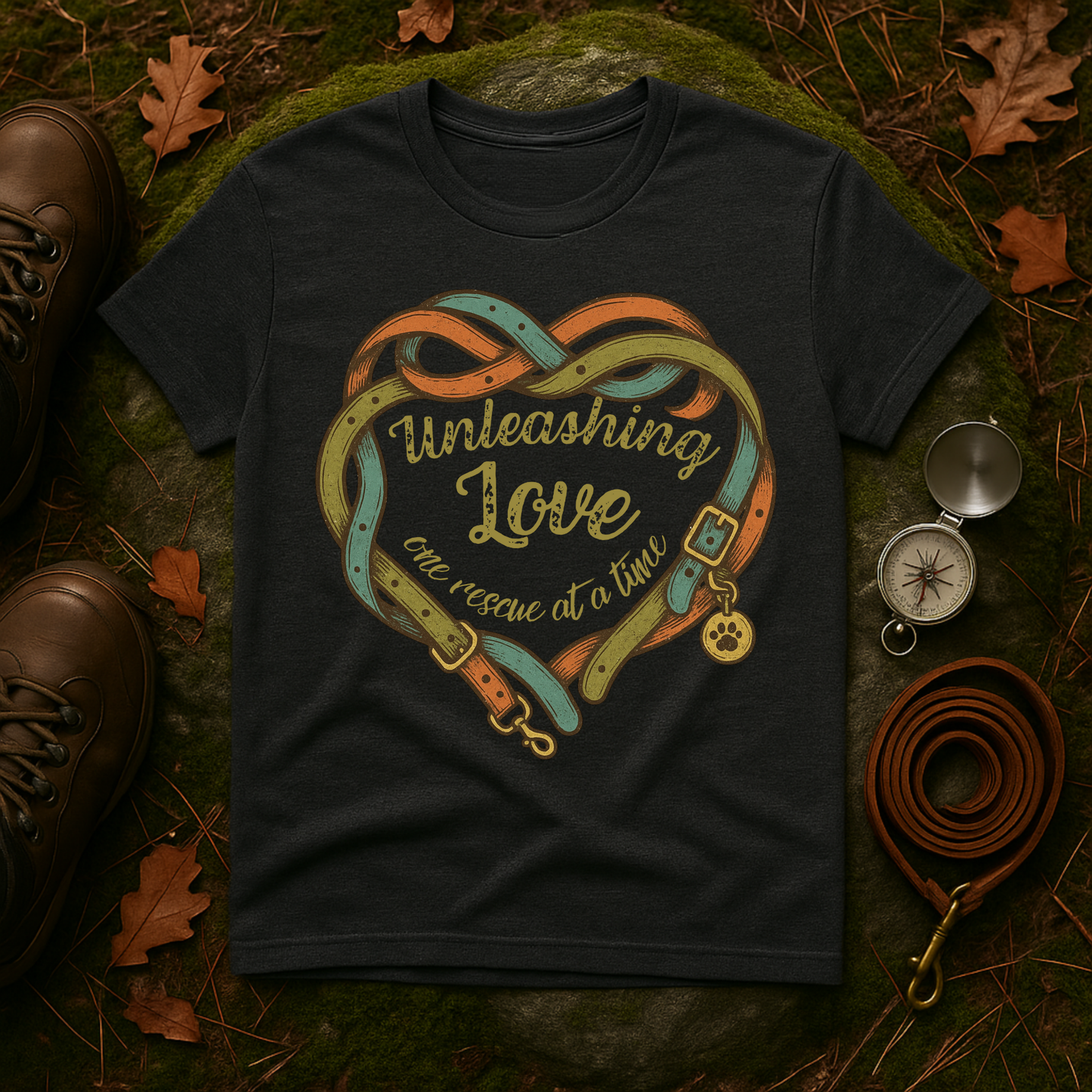 Unleashing Love Rescue Tee – Adopt Don't Shop