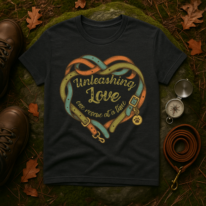 Unleashing Love Rescue Tee – Adopt Don't Shop