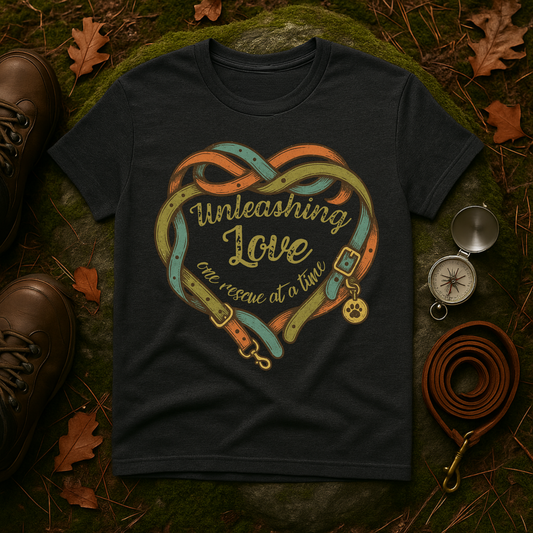 Unleashing Love Rescue Tee – Adopt Don't Shop