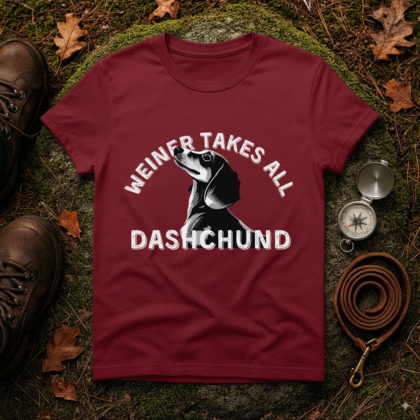 Funny Dachshund Shirt – Weiner Takes All T-Shirt