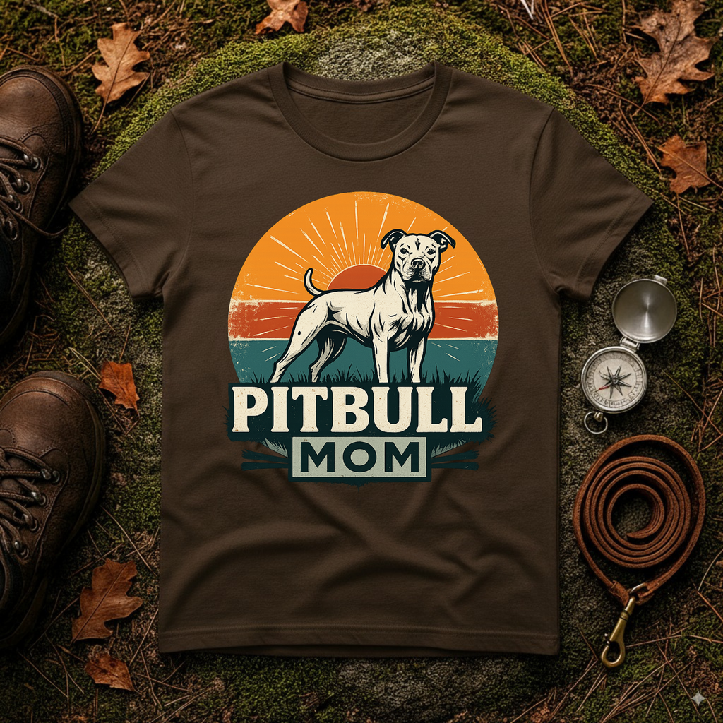 Vintage Pitbull Mom Shirt T-Shirt
