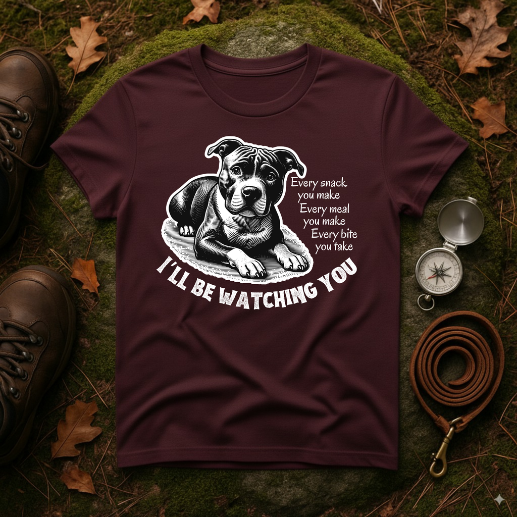 Dog Watching You Snack Quote T-Shirt