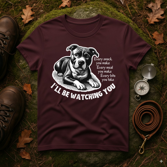 Funny Dog Watching You Snack Quote T-Shirt