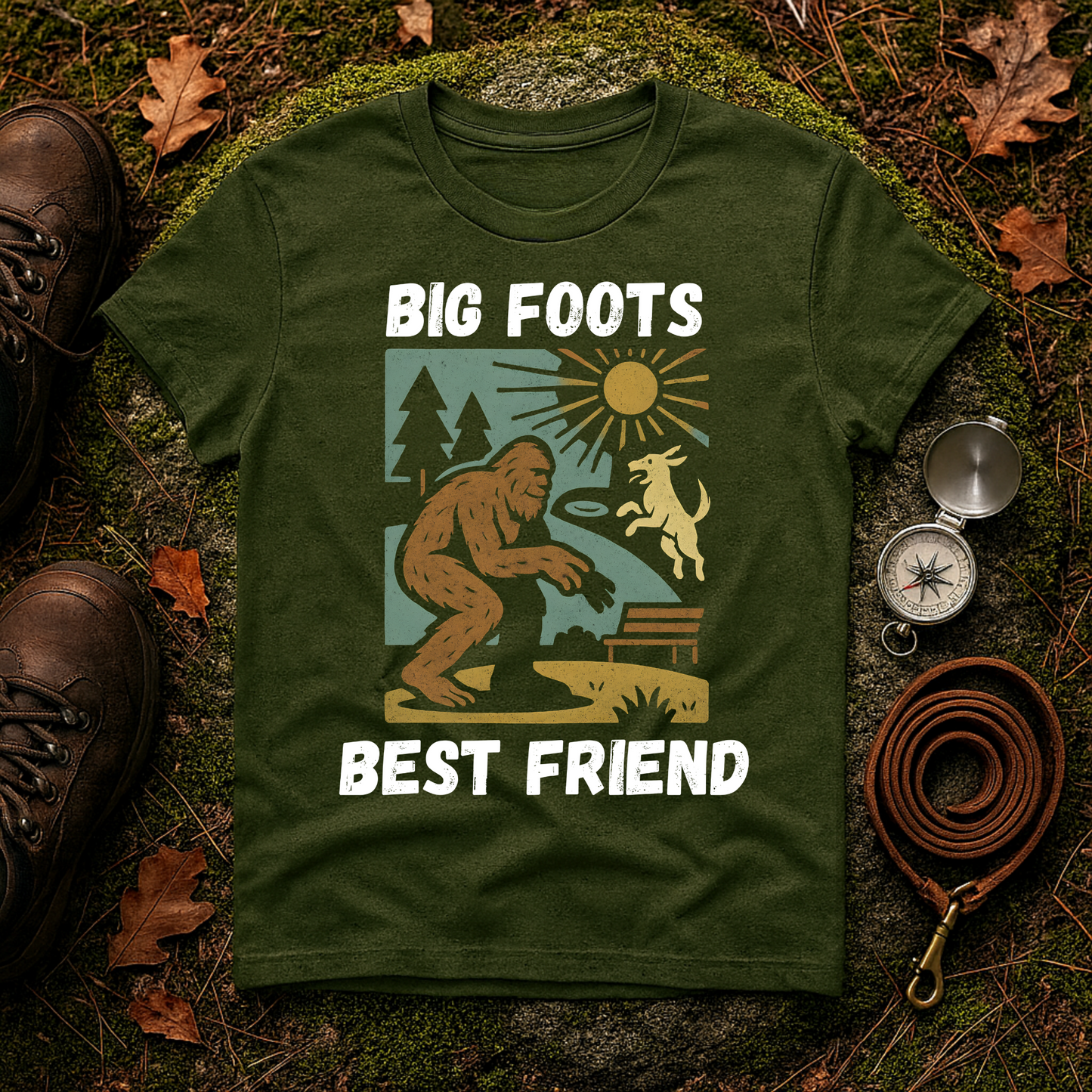 Adventure Awaits T-Shirt, Nature Lover Gift, Funny Bigfoot Tee, Outdoor Enthusiast Shirt, Camping Apparel, Unique Graphic Tee