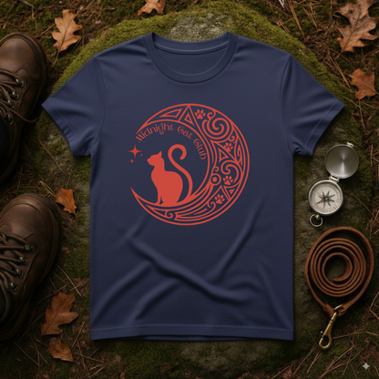 Midnight Cat Club Shirt – Moon Cat Tee for Cat Lovers