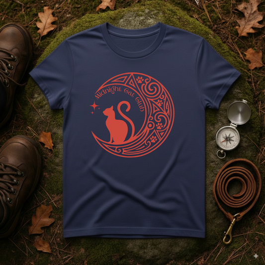 Midnight Cat Club Shirt – Moon Cat Tee for Cat Lovers