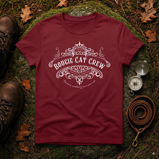Bougie Cat Crew Tee – Purrfectly Pampered Cat Shirt