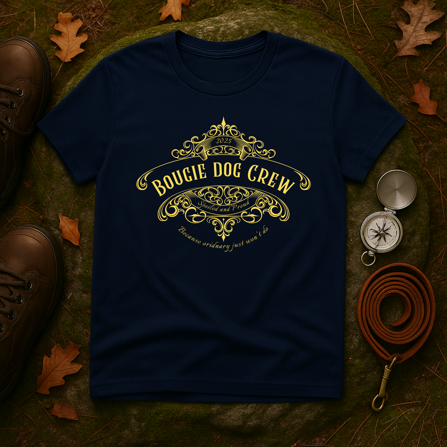 Bougie Dog Crew T-Shirt — Spoiled Dog Mom Tee