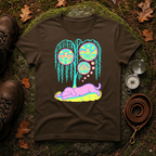 Vibrant Dreaming Dog Psychedelic Nature Art Colorful T-Shirt