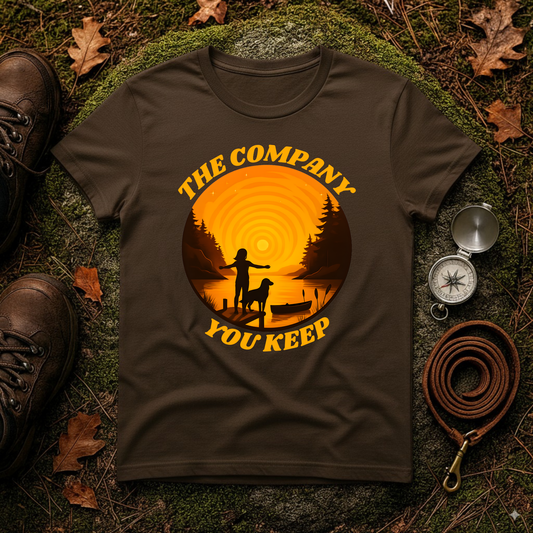 The Company You Keep Dog & Lake Sunset Tee