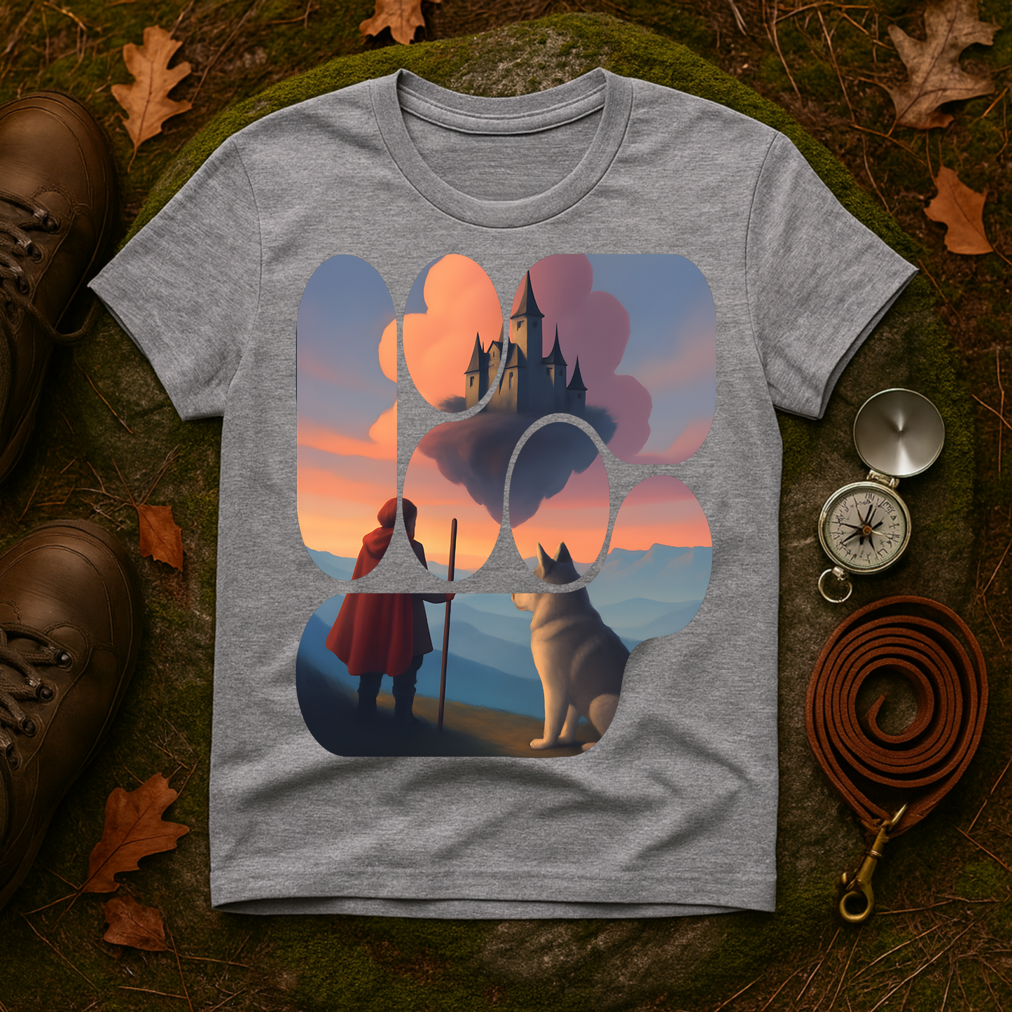 Magical Landscape T-Shirt, Unisex Graphic Tee, Adventure Apparel, Fantasy Gift, Casual Wear, Travel Enthusiasts