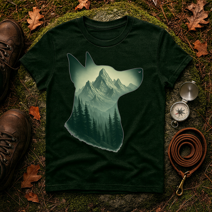Mountain Dog Graphic T-Shirt | Nature Lover Tee, Pet Owner Gift, Outdoor Adventure Shirt, Animal Lover Apparel, Eco-Friendly Fashion