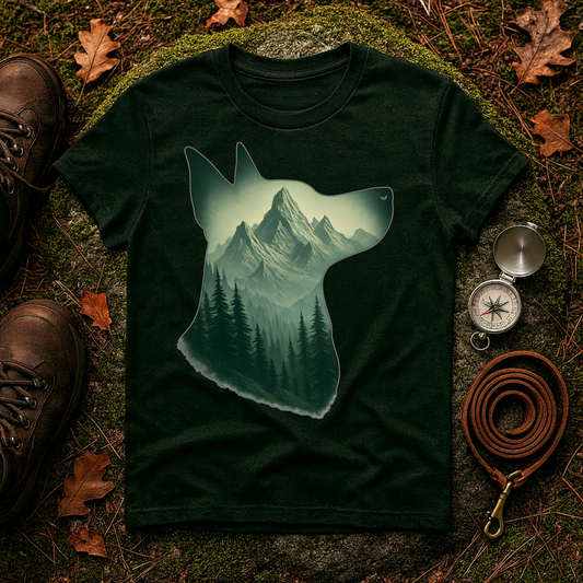 Mountain Dog Graphic T-Shirt | Nature Lover Tee, Pet Owner Gift, Outdoor Adventure Shirt, Animal Lover Apparel, Eco-Friendly Fashion