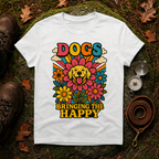Dogs Bringing The Happy Retro T-Shirt