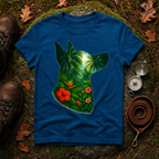 Floral Dog Silhouette T-Shirt