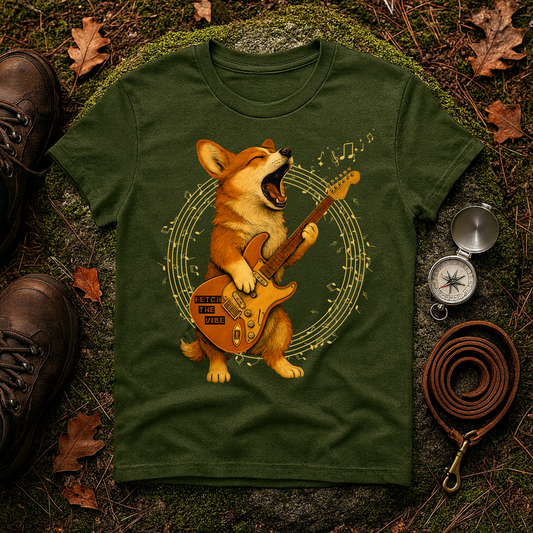 Rockin’ Corgi Guitar Shirt – Funny Dog Music T-Shirt Lover Gift, Music Enthusiast Tee, Fun Dog Shirt, Casual Wear for Any Occasion
