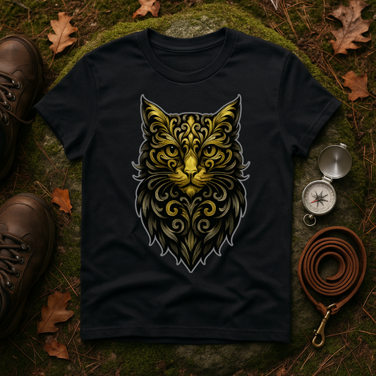 Elegant Cat Design Unisex Softstyle T-Shirt, Gift for Cat Lovers, Casual Wear, Unique Fashion, Animal Themed Apparel