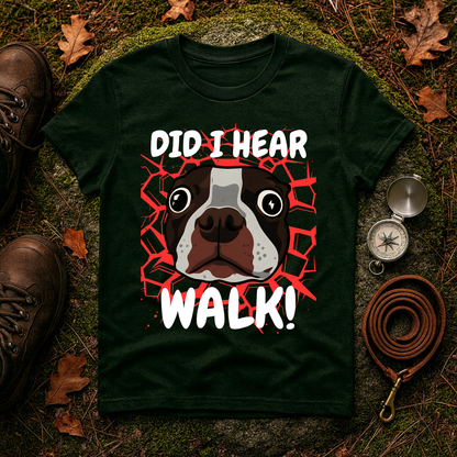 Funny Dog Walking T-Shirt | Did I Hear Walk Graphic Tee