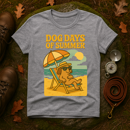 Dog Days of Summer T-Shirt | Funny Beach Dog Graphic Tee