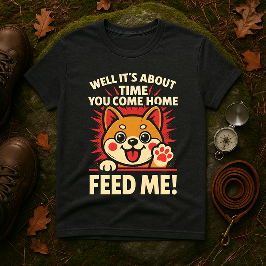 Funny Shiba Inu T-Shirt | Feed Me Dog Lover Graphic Tee