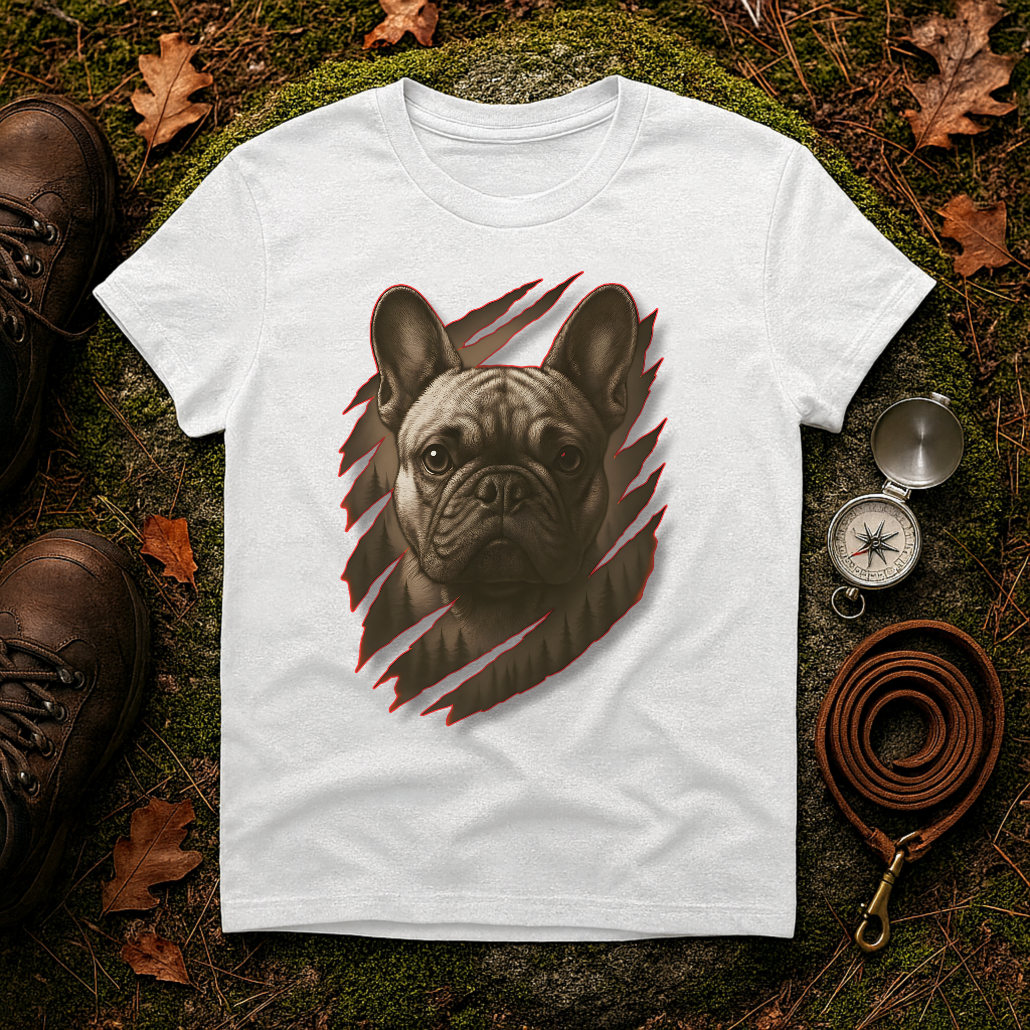 French Bulldog Claw Rips T-Shirt