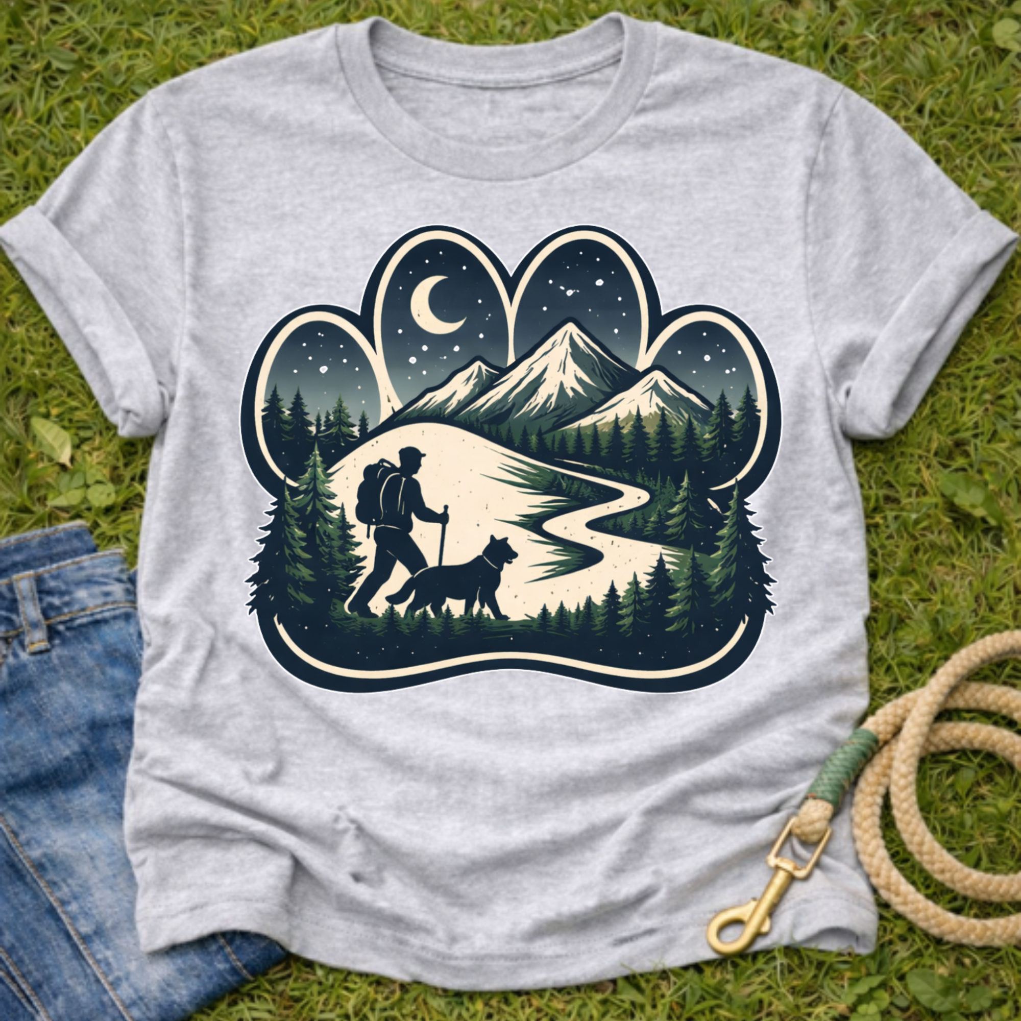 Hiker Paw Scenic T-Shirt