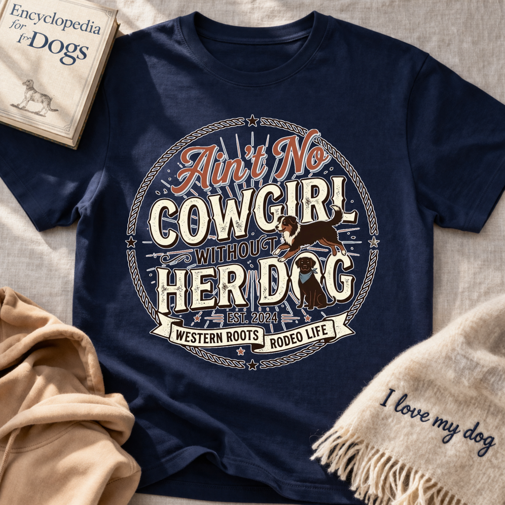 Ain't No Cowgirl Without Her Dog T-shirt