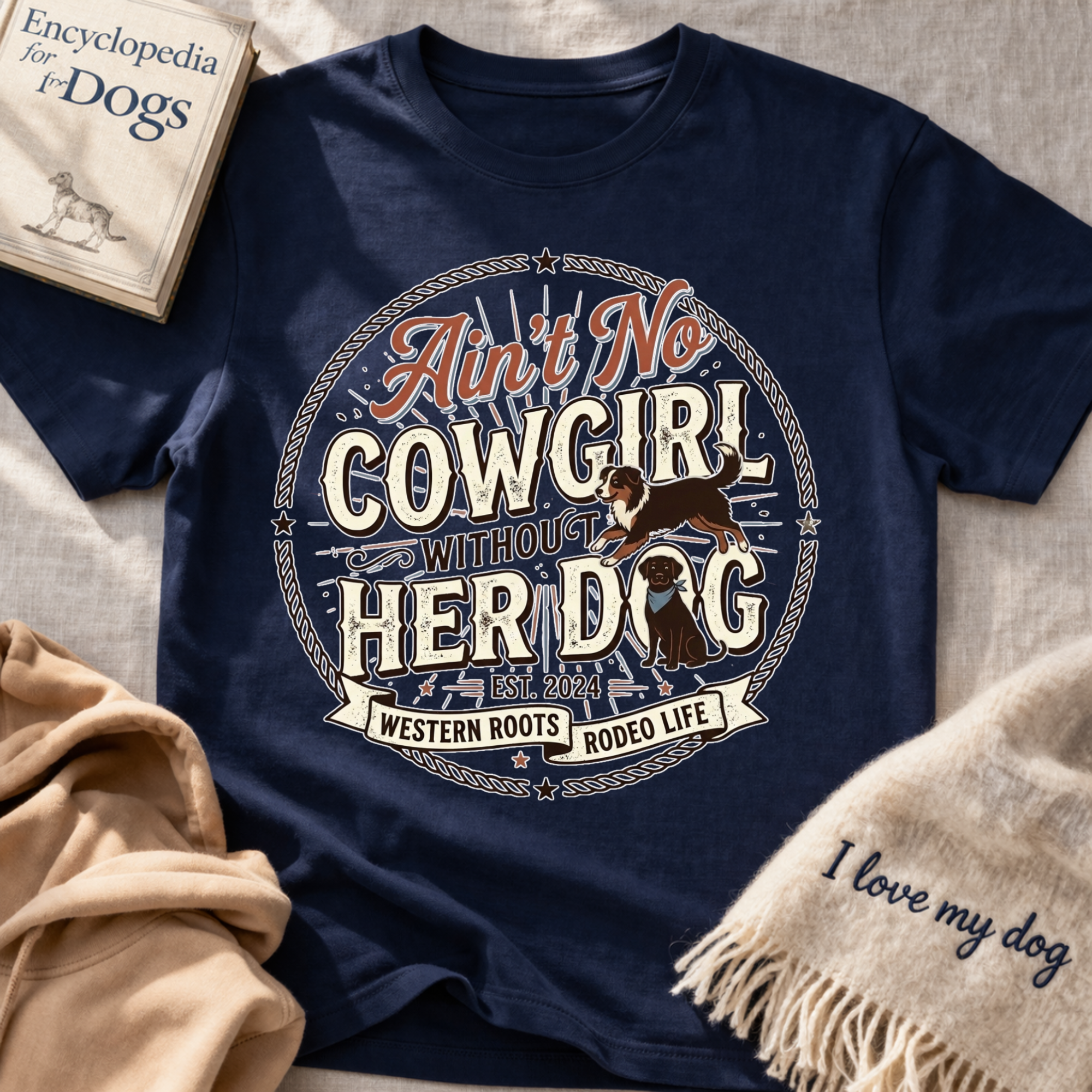 Ain't No Cowgirl Without Her Dog T-shirt