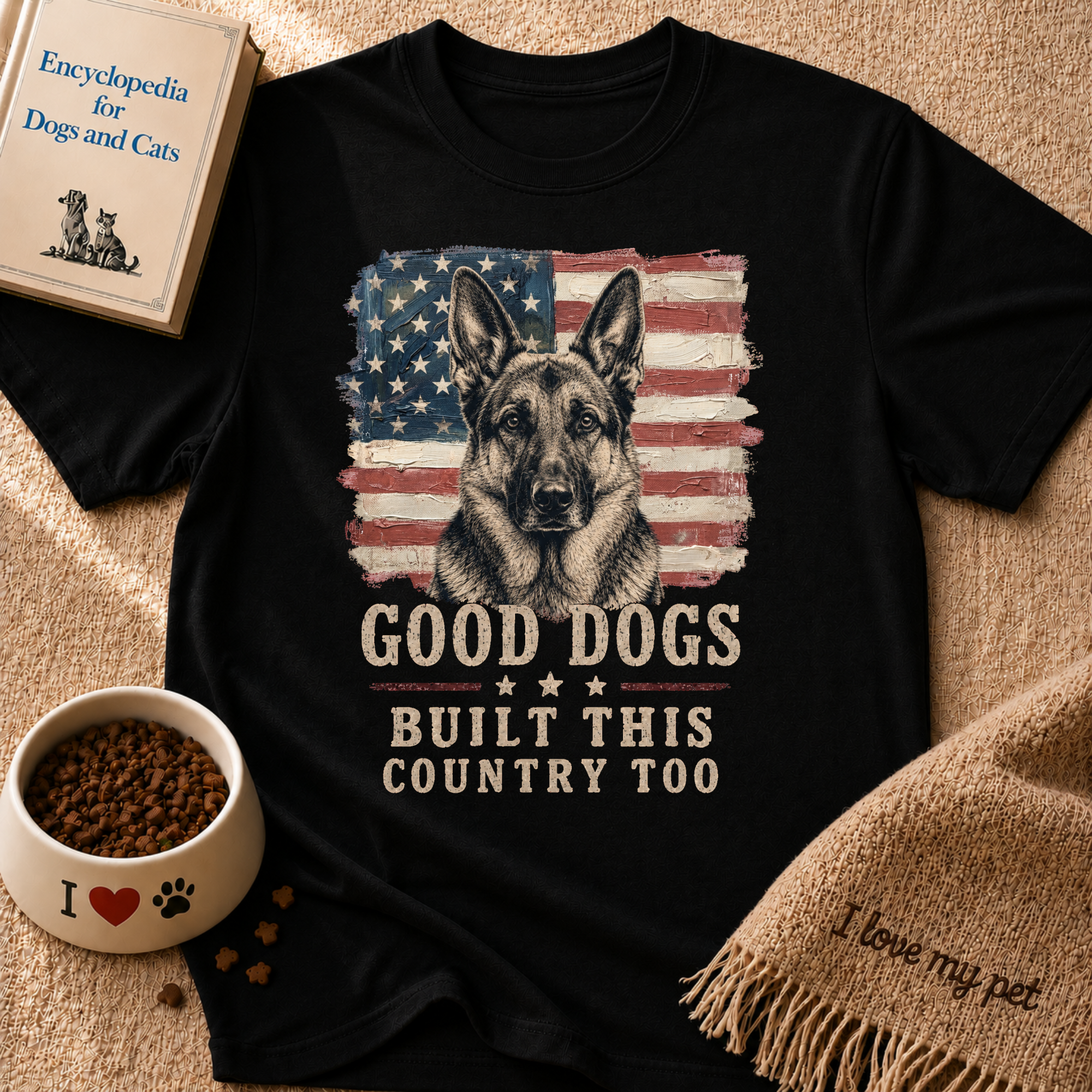 Good Dogs Built This Country Too German Shepard T-Shirt