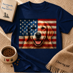 Patriotic Golden Retriever Flag T-Shirt