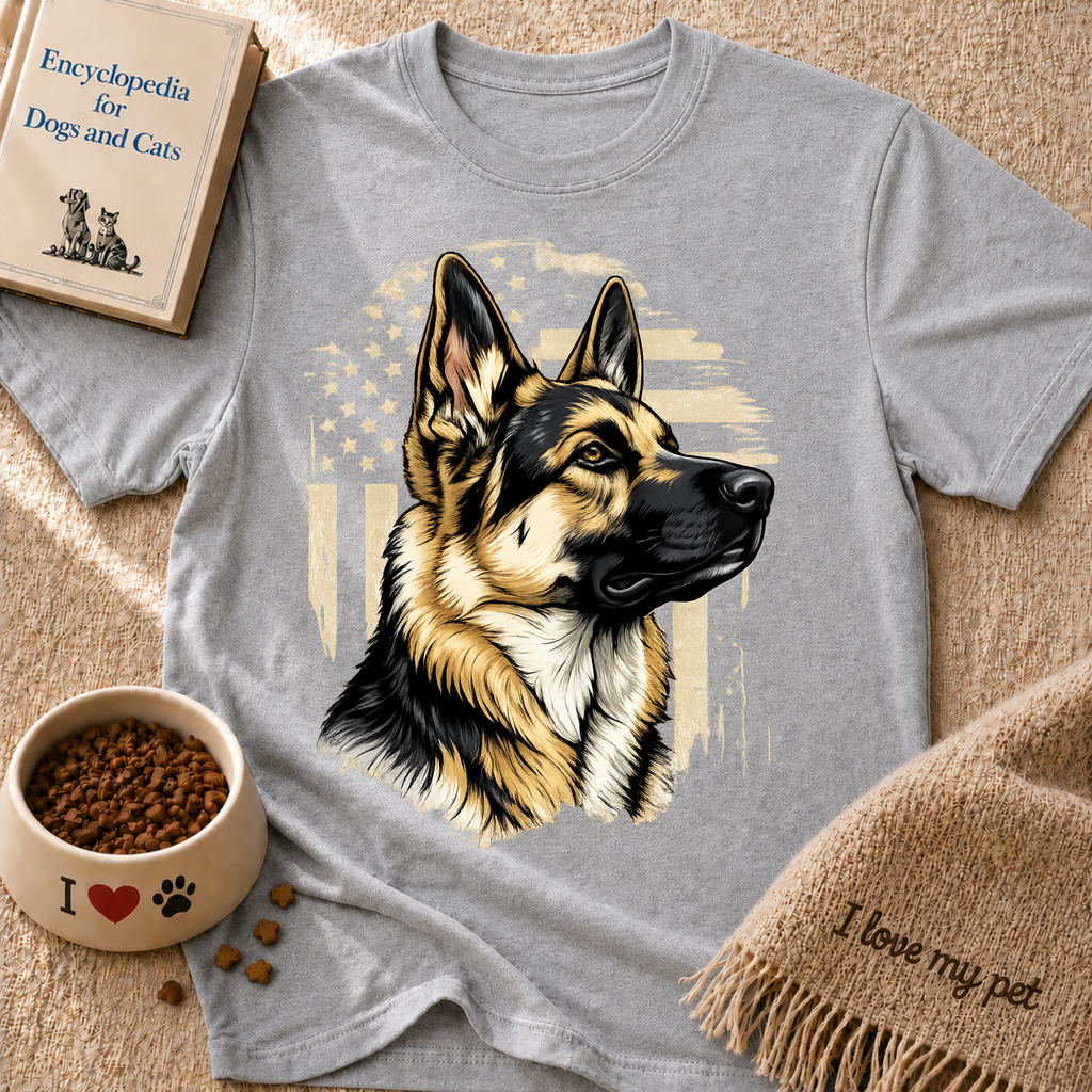 Patriotic German Shepherd Pride T-Shirt
