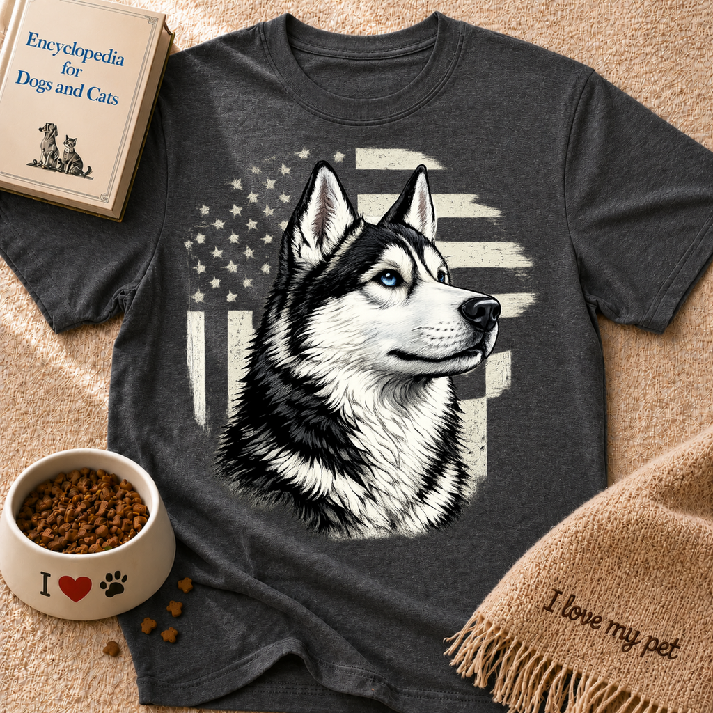 Patriotic Husky Pride T-Shirt