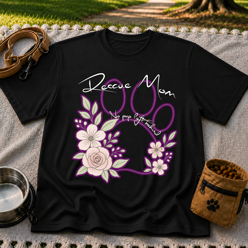 Rescue Mom No Pup Left Behind T-Shirt