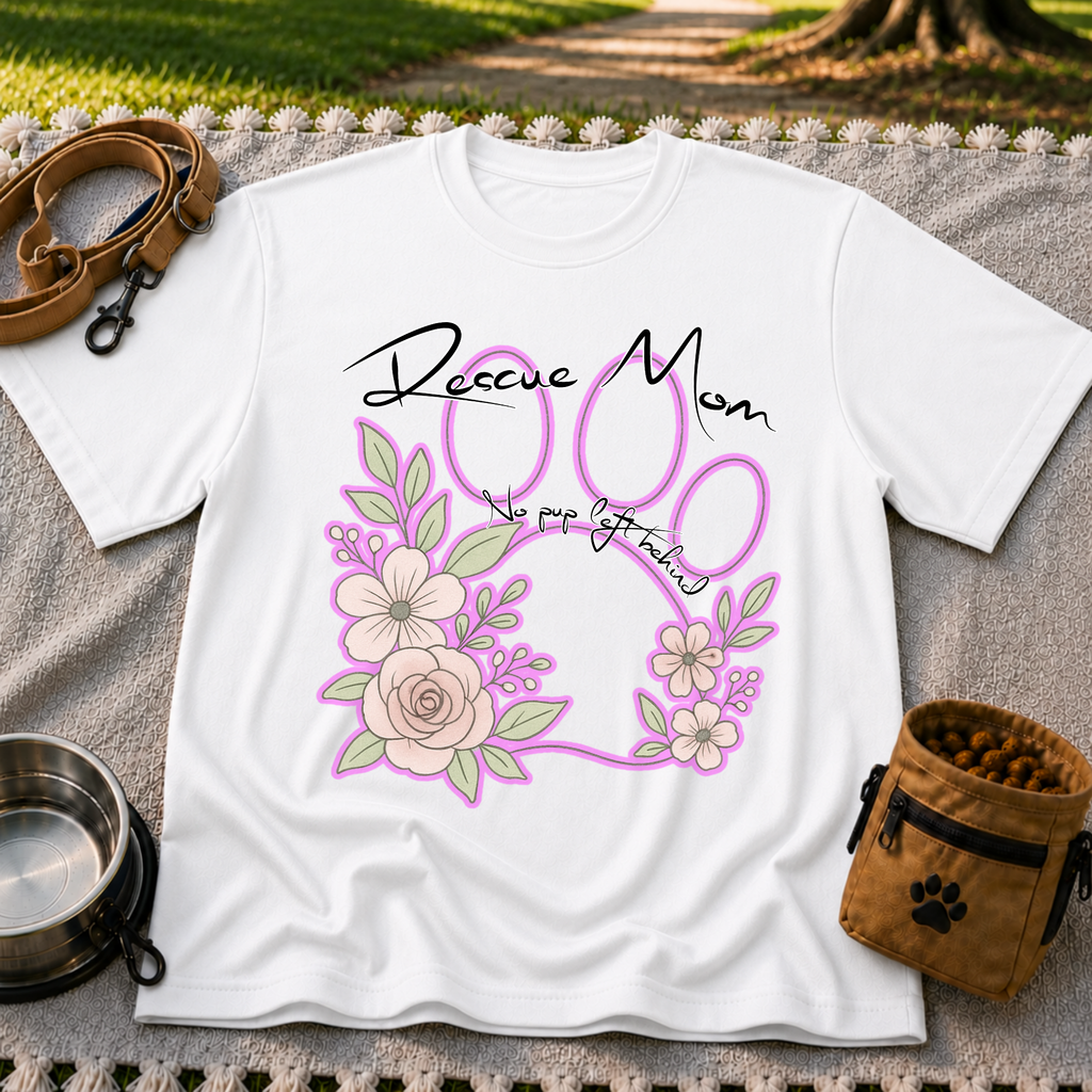 Rescue Mom No Pup Left Behind T-Shirt