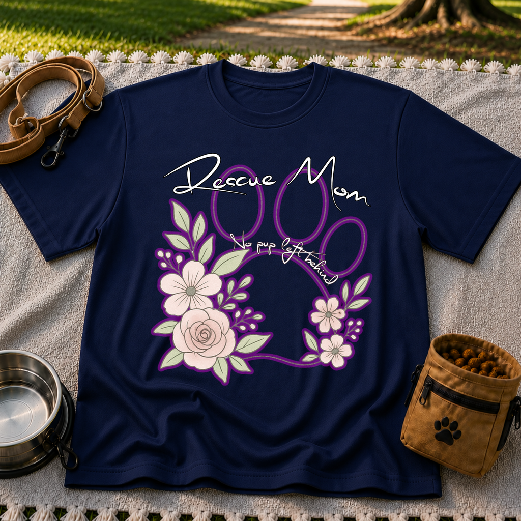 Rescue Mom No Pup Left Behind T-Shirt