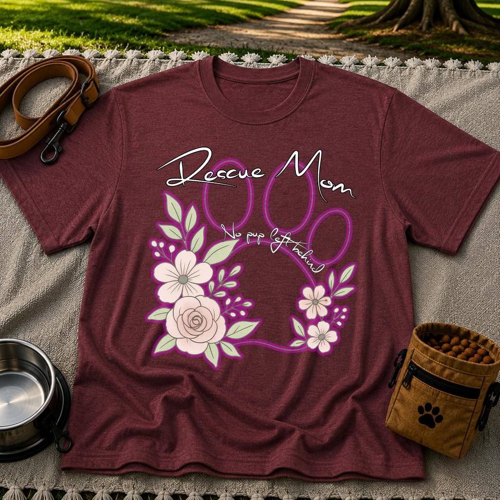 Rescue Mom No Pup Left Behind T-Shirt