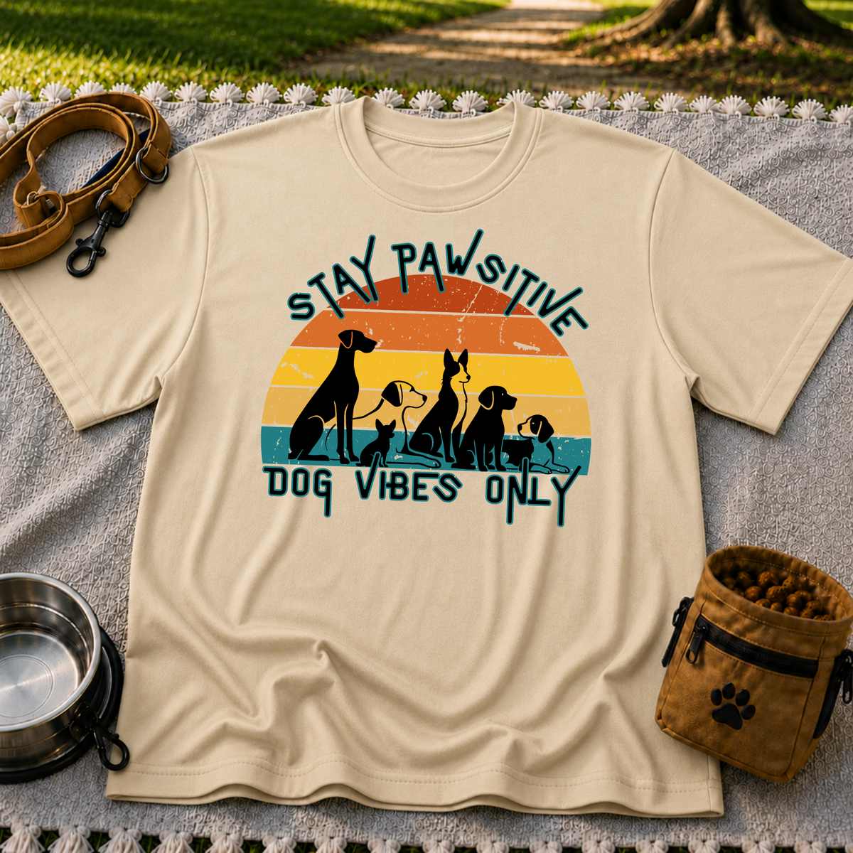 Stay Pawsitive Dog Vibes Only T-Shirt