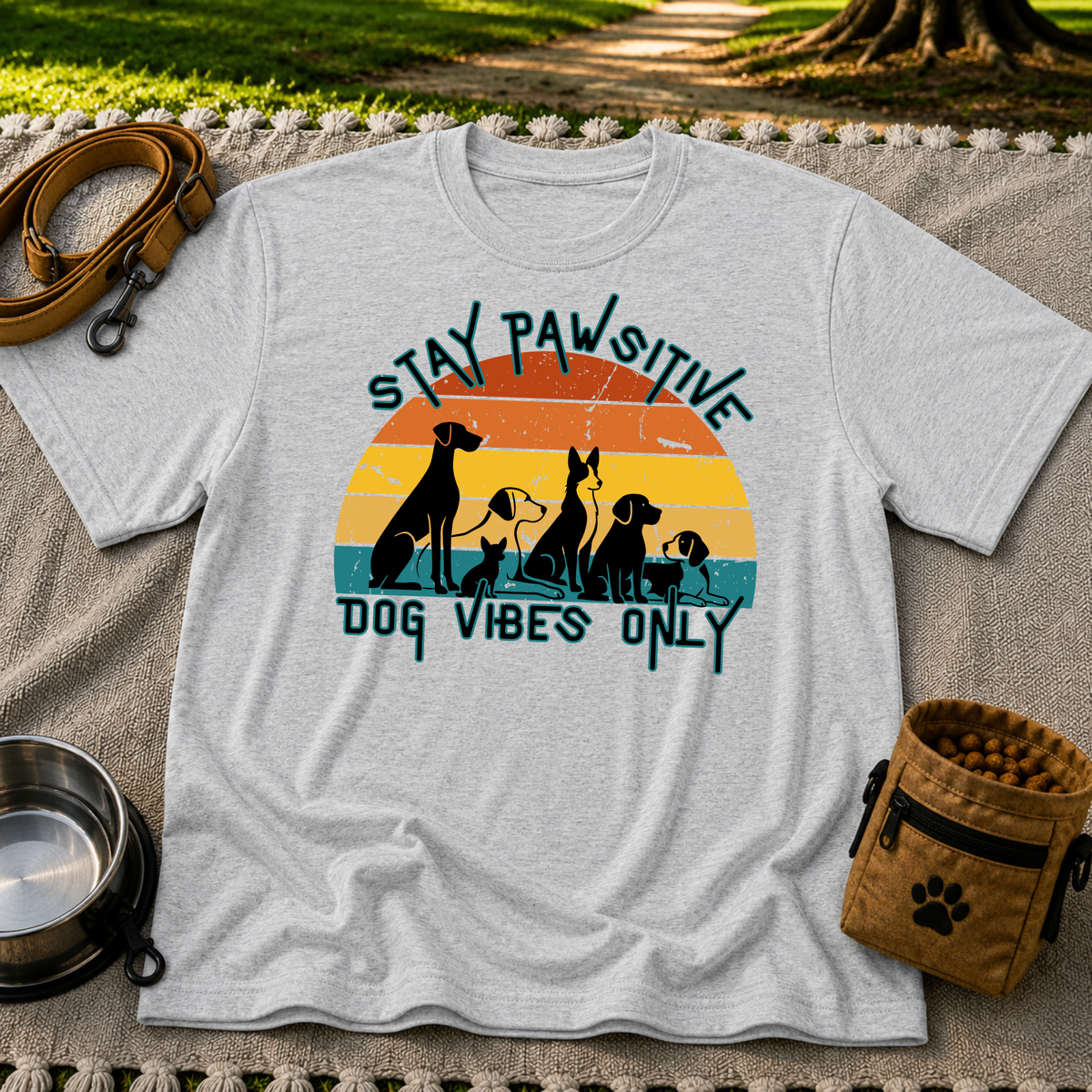 Stay Pawsitive Dog Vibes Only T-Shirt